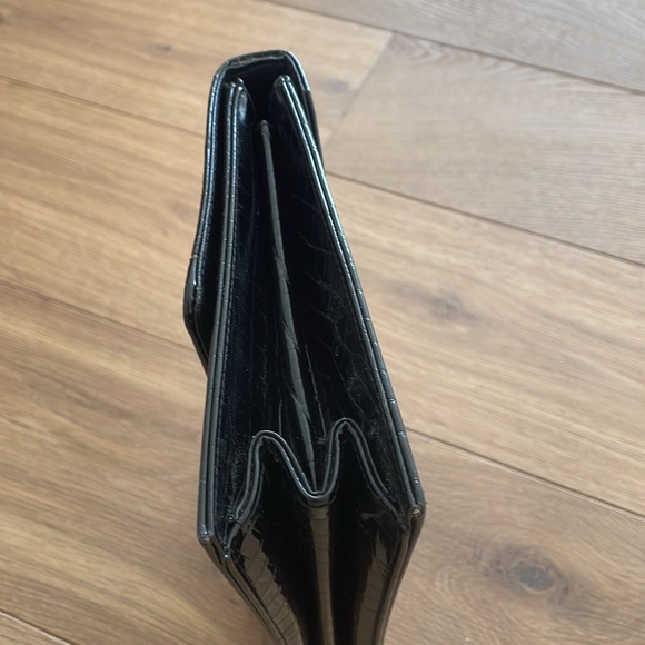 Vintage 1940s Black Alligator Clutch Bag - Picture 6 of 7
